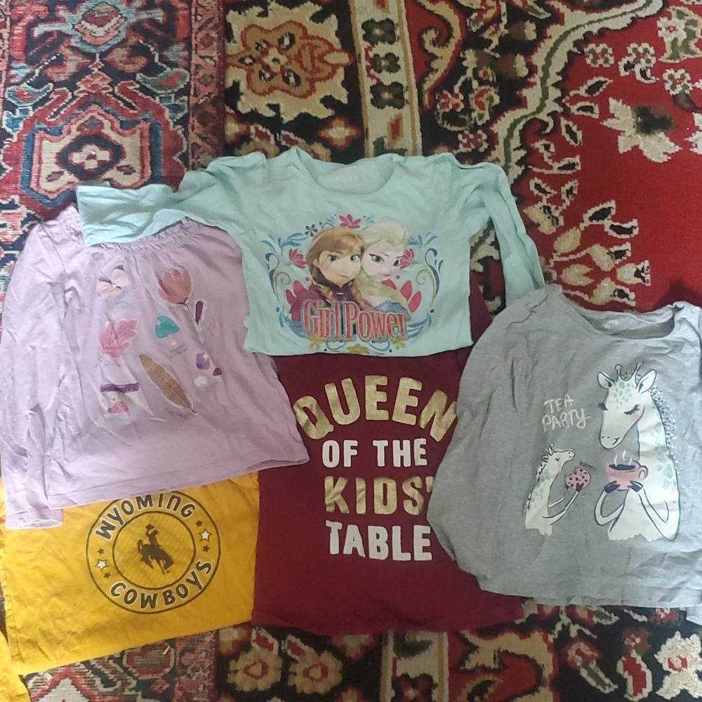 Girls Long Sleeve Tees Lot 4T